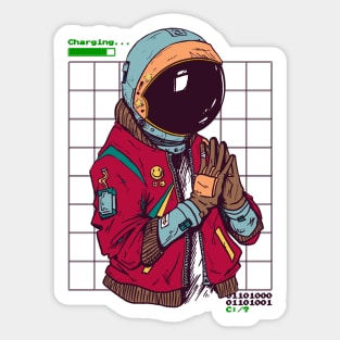 Spaceman Vaporwave Urban Cool Style Sticker